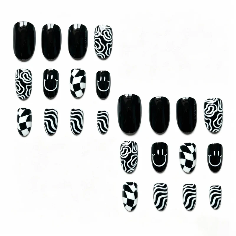 Kreatives Abstraktes Nageldesign-Set
