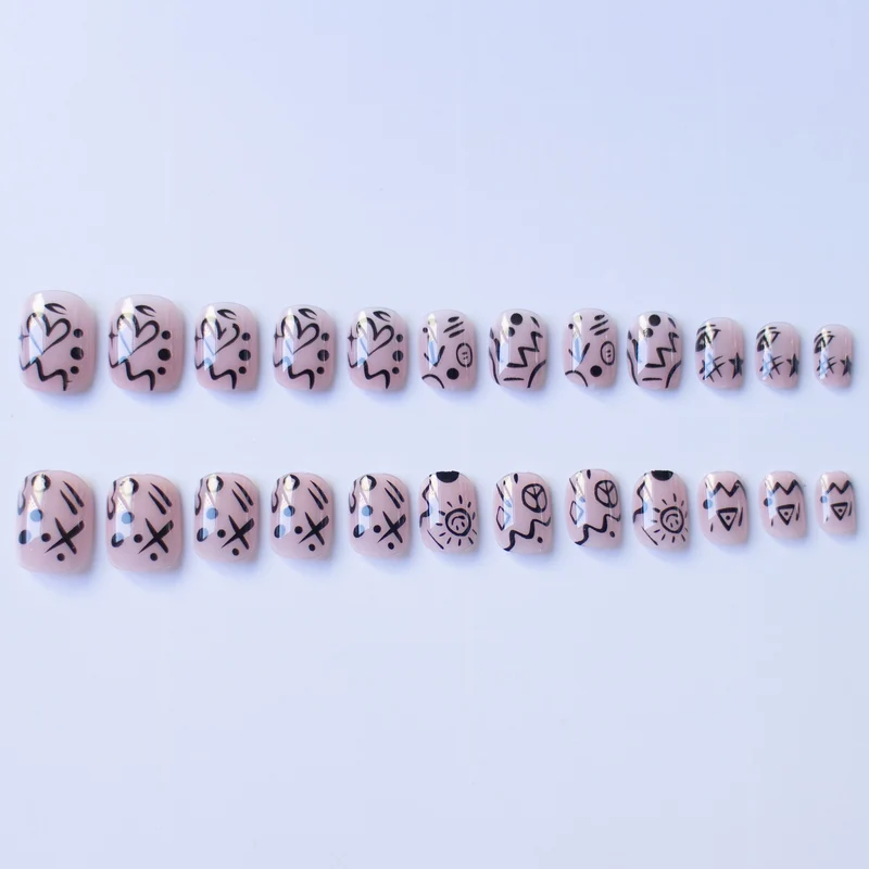 Kreatives Abstraktes Nagelkunst Design Kit