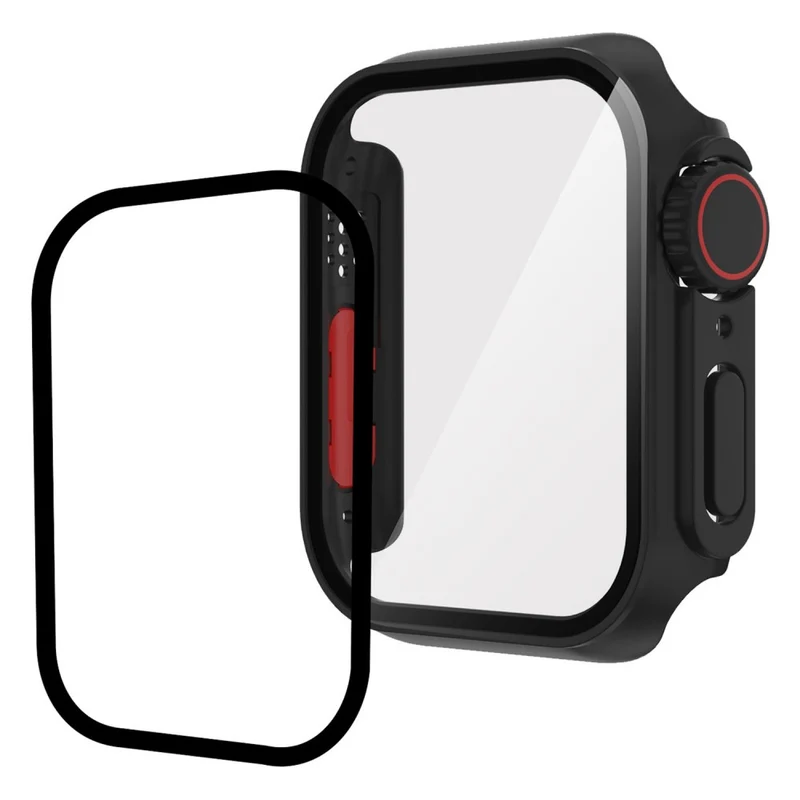 Auffallend Gut Apple Watch Series 8 (41mm) / Apple Watch Series 7 41mm Universell Hülle mit Displayschutz in Plastik und Gehärtetes Glas