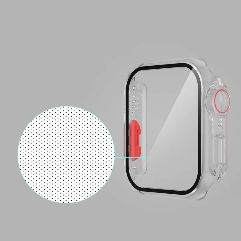 Auffallend Gut Apple Watch Series 8 (41mm) / Apple Watch Series 7 41mm Universell Hülle mit Displayschutz in Plastik und Gehärtetes Glas