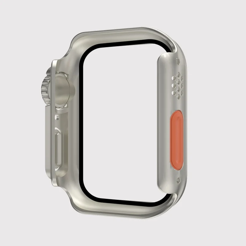Auffallend Gut Apple Watch Series 8 (41mm) / Apple Watch Series 7 41mm Universell Hülle mit Displayschutz in Plastik und Gehärtetes Glas