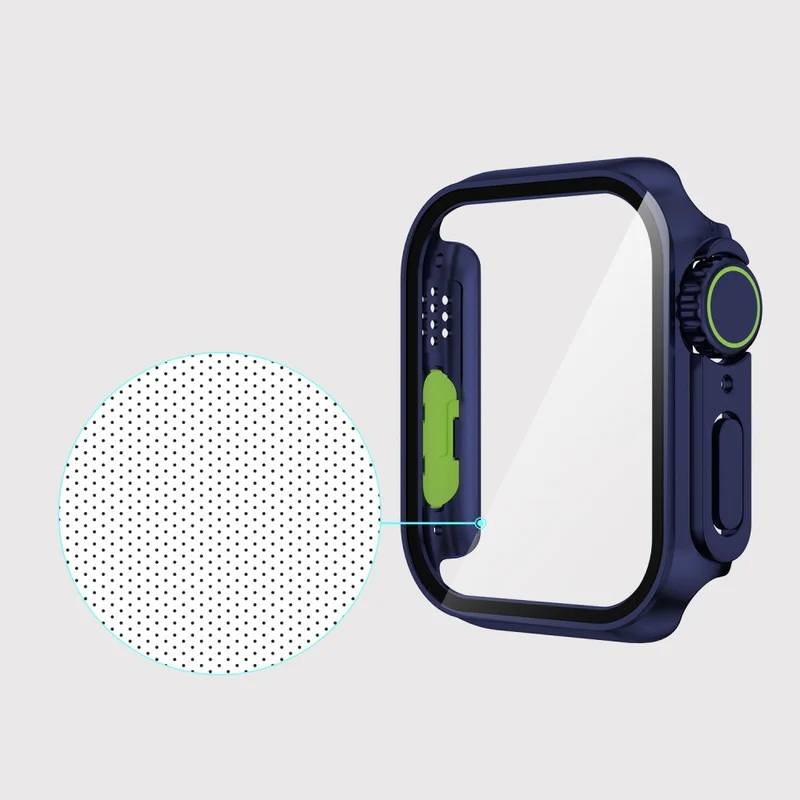 Mega Stylisch Apple Smartwatch Universell Hülle mit Displayschutz in Plastik und Gehärtetes Glas