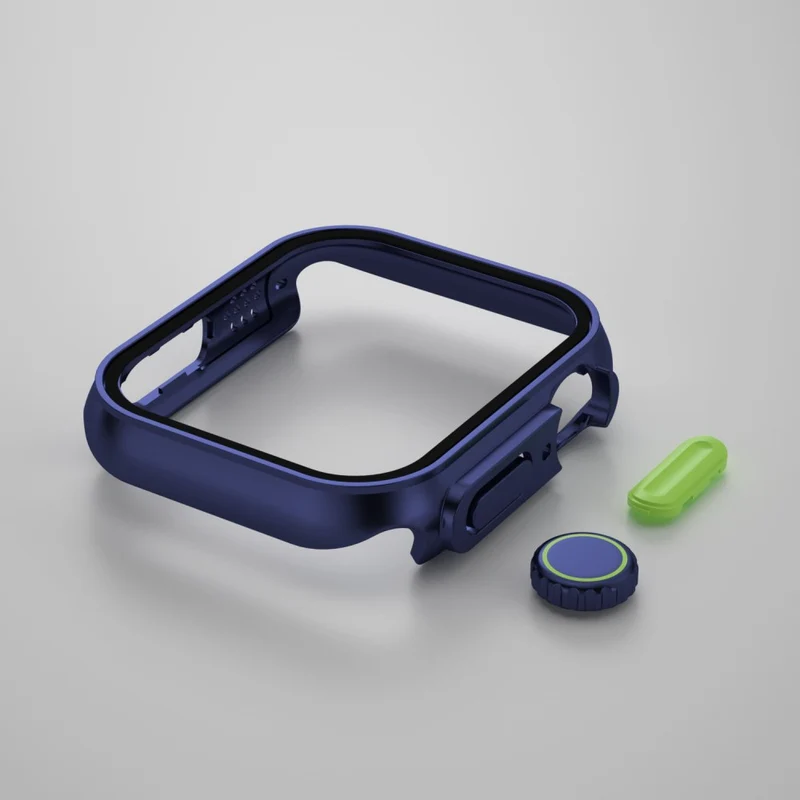 Mega Stylisch Apple Smartwatch Universell Hülle mit Displayschutz in Plastik und Gehärtetes Glas