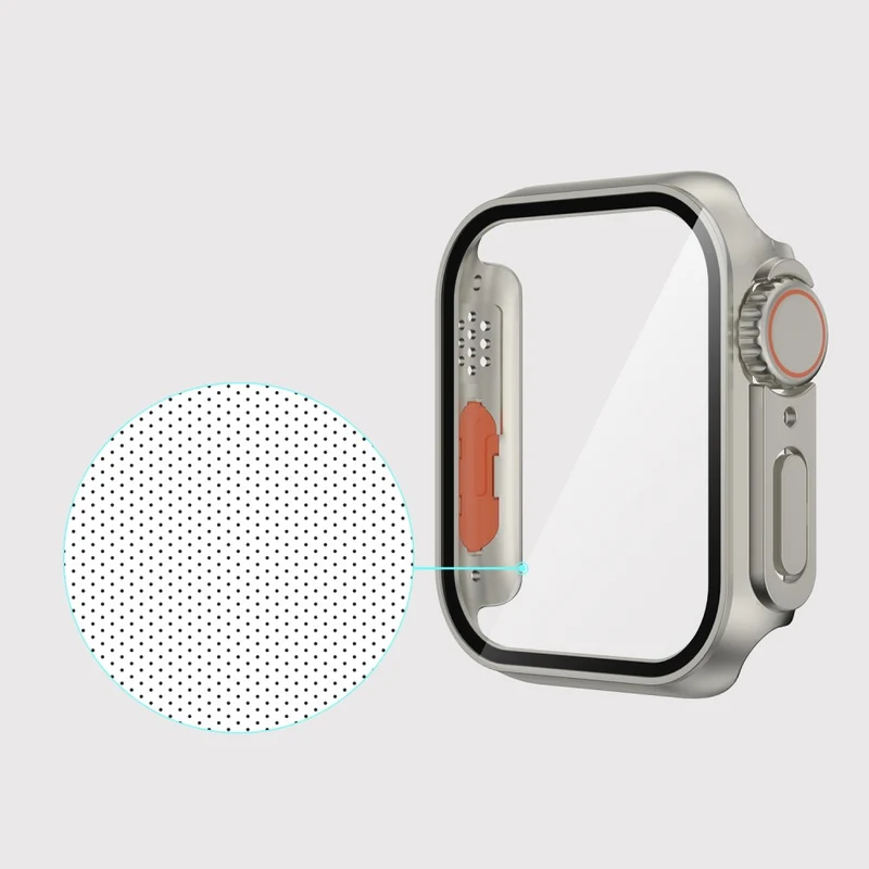 Mega Stylisch Apple Smartwatch Universell Hülle mit Displayschutz in Plastik und Gehärtetes Glas