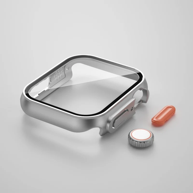 Mega Stylisch Apple Smartwatch Universell Hülle mit Displayschutz in Plastik und Gehärtetes Glas