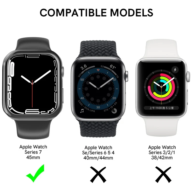 Absolut Schön Apple Watch Series 7 41mm / Apple Watch Series 8 (41mm) Plastik Hülle