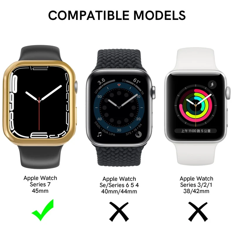 Absolut Schön Apple Watch Series 7 41mm / Apple Watch Series 8 (41mm) Plastik Hülle