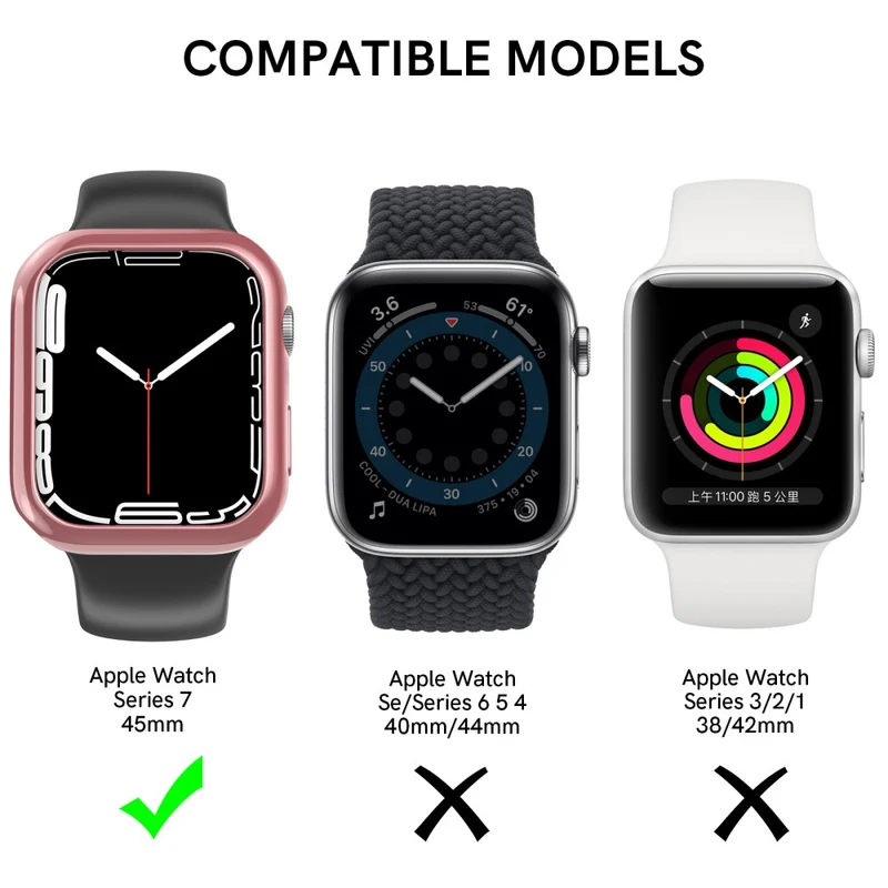 Absolut Schön Apple Watch Series 7 41mm / Apple Watch Series 8 (41mm) Plastik Hülle