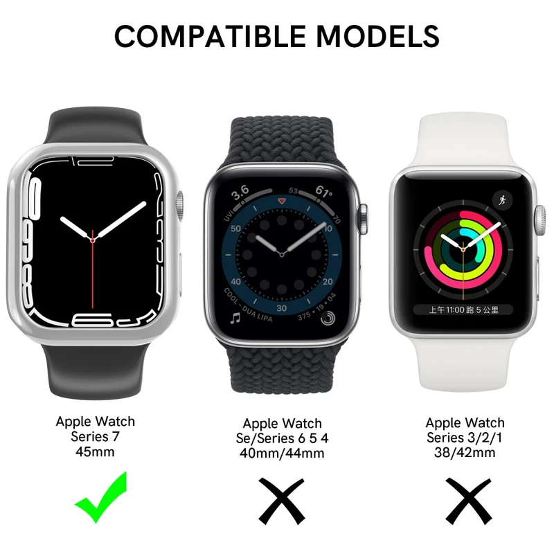 Absolut Schön Apple Watch Series 7 41mm / Apple Watch Series 8 (41mm) Plastik Hülle