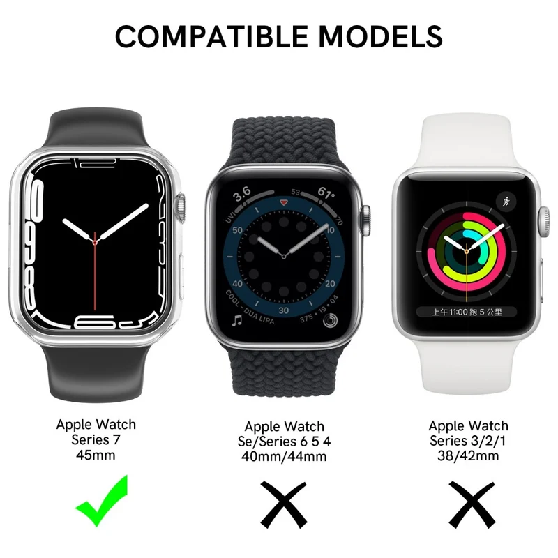 Unglaublich Gut Apple Watch Series 7 41mm / Apple Watch Series 8 (41mm) Plastik Hülle