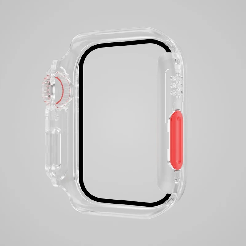 Auffallend Gut Apple Watch Series 8 (45mm) / Apple Watch Series 7 45mm Universell Hülle mit Displayschutz in Plastik und Gehärtetes Glas