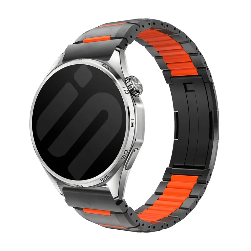 Xiaomi Watch 2 'One Push' Stahl-Hybridarmband (Schwarz/Orange)
