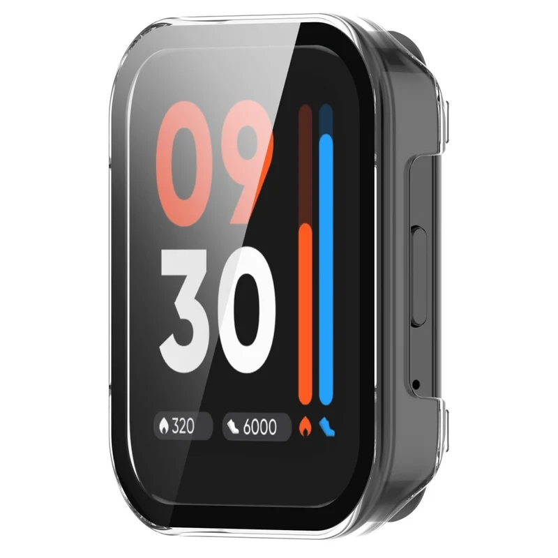 Auffallend Gut Realme Watch 3 Pro Hülle mit Displayschutz in Plastik und Gehärtetes Glas
