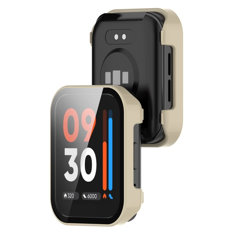 Auffallend Gut Realme Watch 3 Pro Hülle mit Displayschutz in Plastik und Gehärtetes Glas