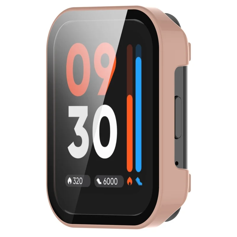 Auffallend Gut Realme Watch 3 Pro Hülle mit Displayschutz in Plastik und Gehärtetes Glas