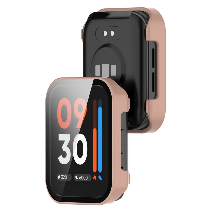Auffallend Gut Realme Watch 3 Pro Hülle mit Displayschutz in Plastik und Gehärtetes Glas
