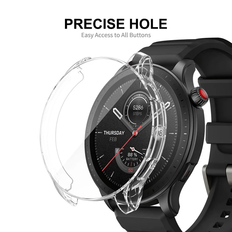 Absolut Stylisch Amazfit GTR 4 Hülle mit Displayschutz in Silikon / TPU