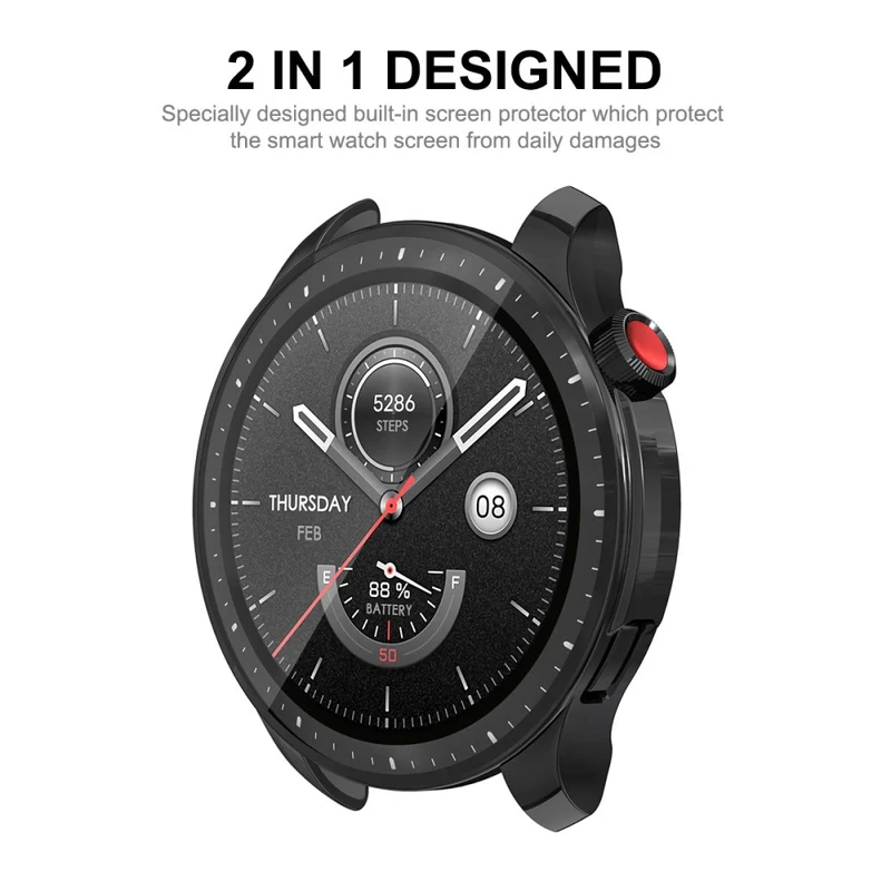 Super Gut Amazfit GTR 4 Hülle mit Displayschutz in Silikon / TPU