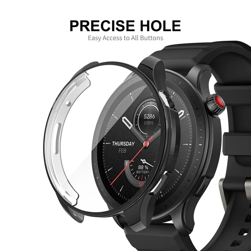 Super Gut Amazfit GTR 4 Hülle mit Displayschutz in Silikon / TPU