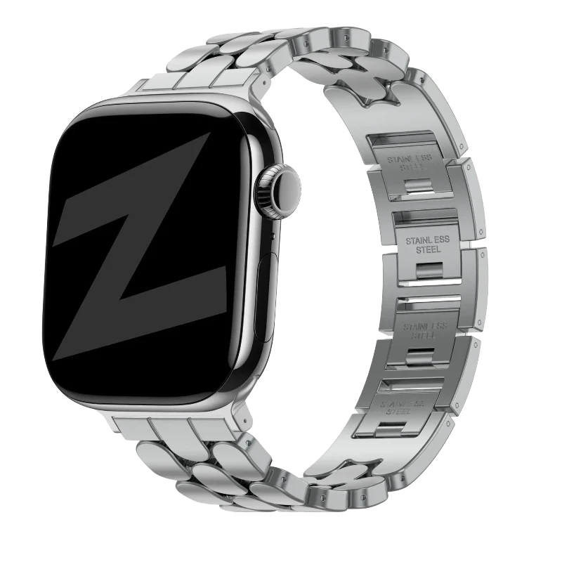 Bandz Apple Watch Stahlarmband 'Oval' (Silber)