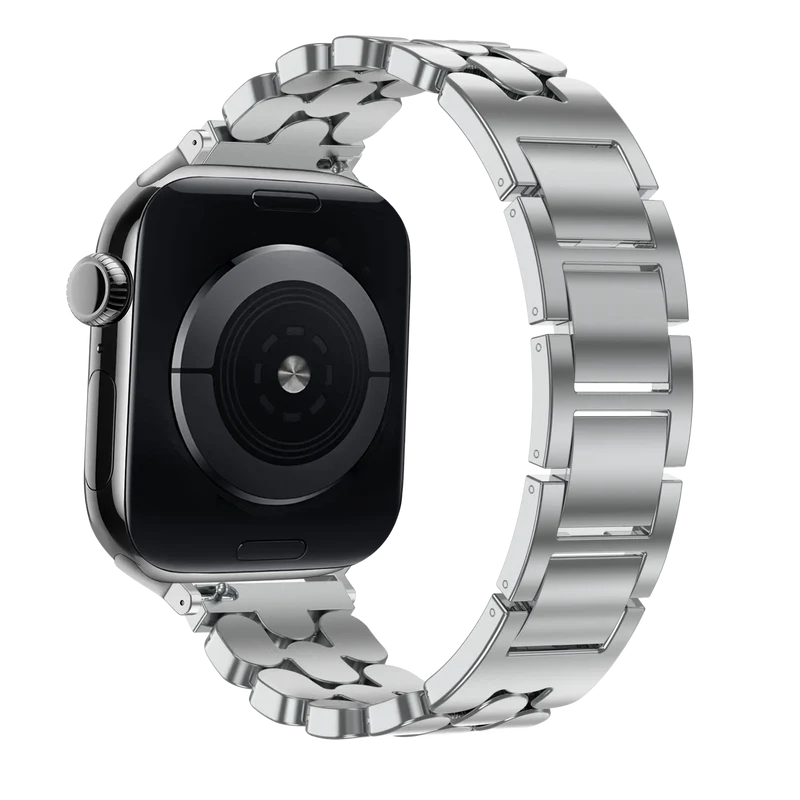 Bandz Apple Watch Stahlarmband 'Oval' (Silber)