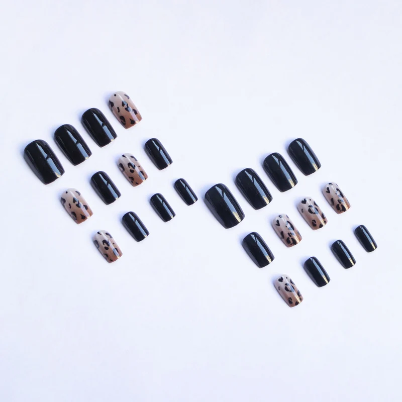 Künstlerisches Leopardenmuster Acryl-Nagelkunst-Set