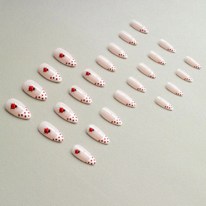 Künstlerisches Marienkäfer-Themen-Nagelkunst-Kit