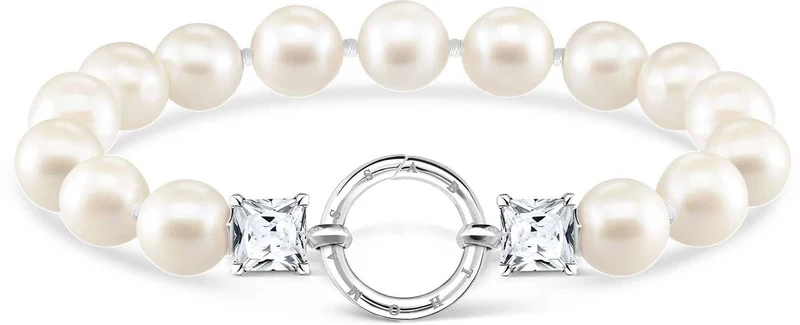 Perlenarmband mit Steinen - 925 Sterlingsilber