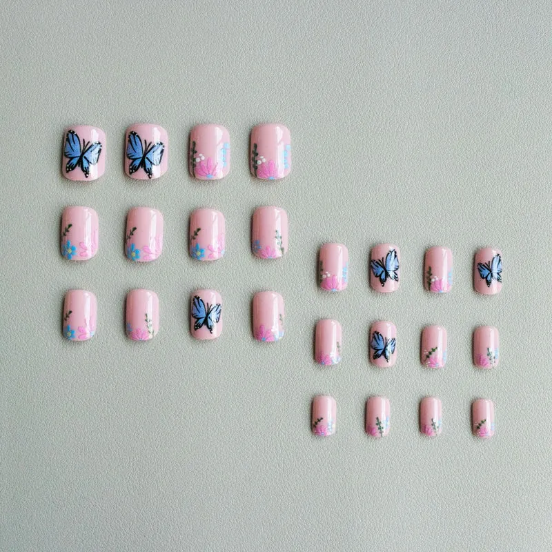 Künstlerisches Blumen- und Schmetterlings-Nail Art Set