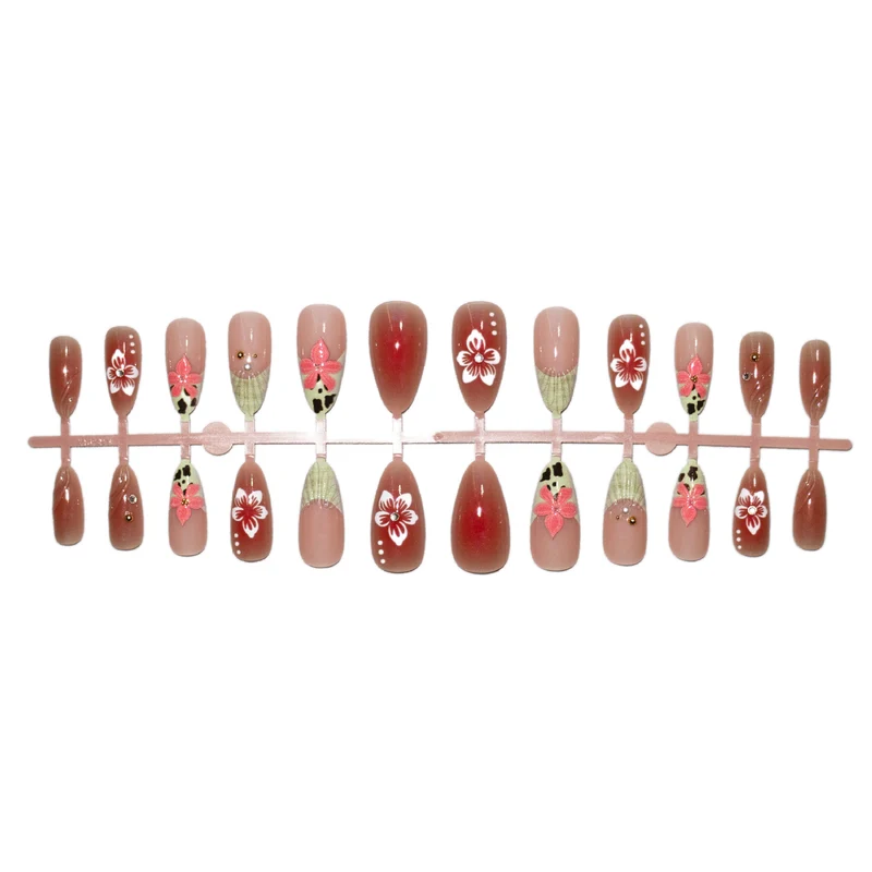 Künstlerisches Blumen- und Tiermotiv-Nagelkunst-Set