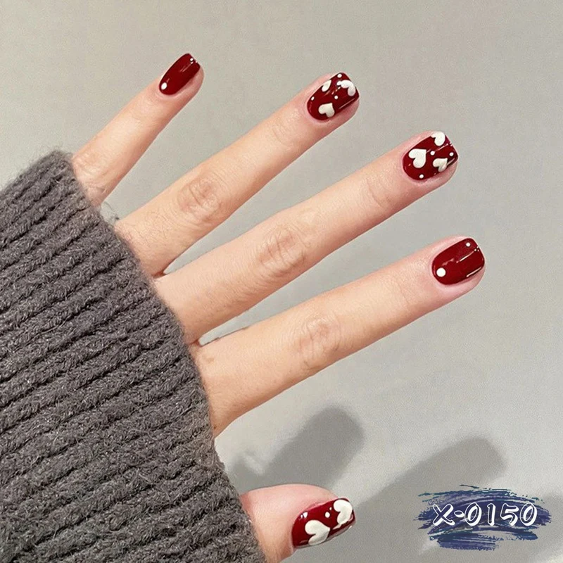 Künstlerisches Herzmotiv-Nagelkunstset
