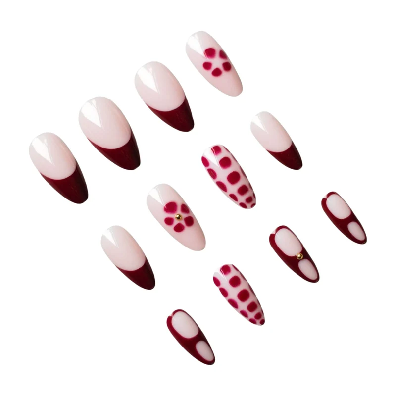 Künstlerisches Nageldesign-Set mit Edelsteinen