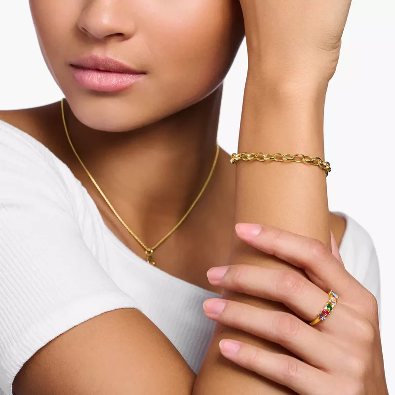 Klassisches Charm Armband - 750 Gelbgold Vergoldung