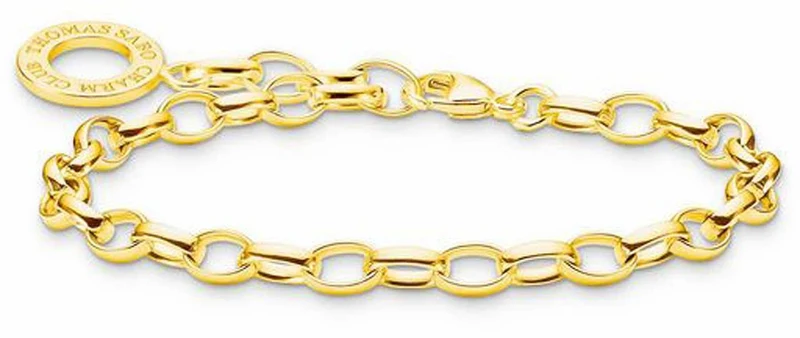 Klassisches Charm Armband - 750 Gelbgold Vergoldung