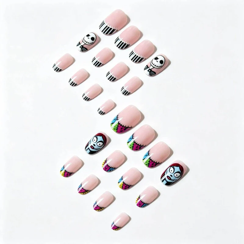 Künstlerisches von Halloween inspiriertes Nagelkunstset