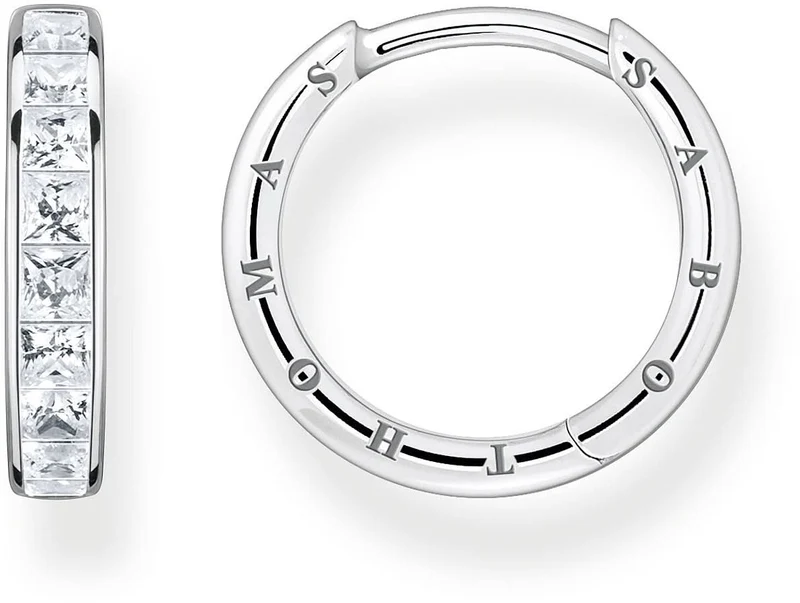 Kreolen mit Steinen - 925 Sterlingsilber