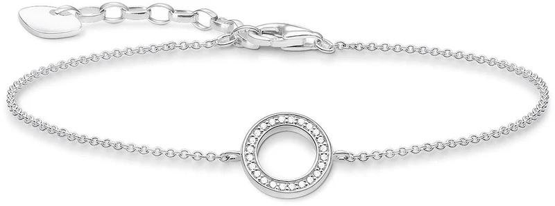 Armband Kreis mit Steinchen - 925 Sterlingsilber