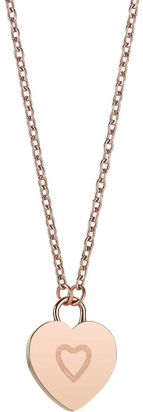 Halskette aus Edelstahl mit Herz Anhänger - Bering Jewelry Modell: 431-37-450