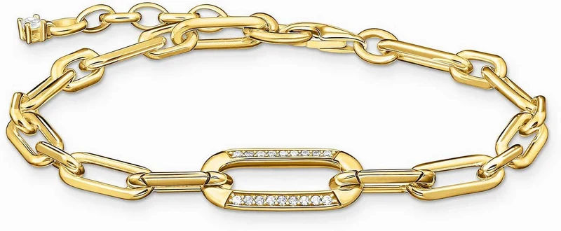 Gliederarmband mit steinbesetztem Ankerelement - Thomas Sabo Modell: A2032-414-14