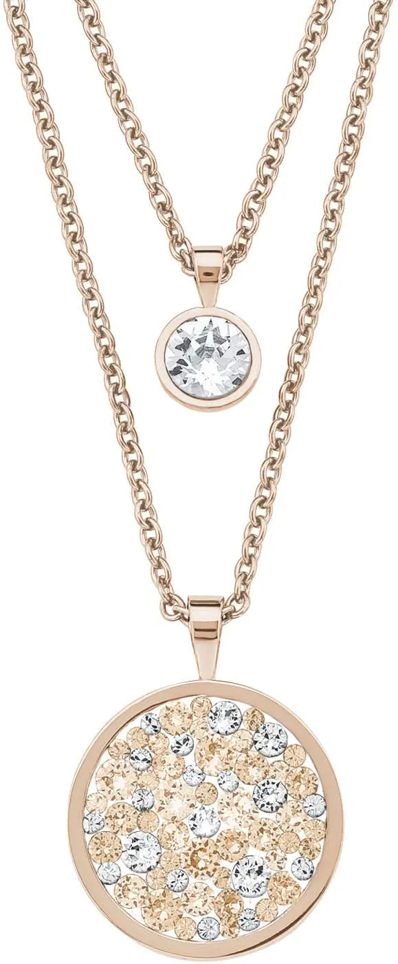 Zweireihige Halskette mit runden Anhängern von s.Oliver Jewelry.