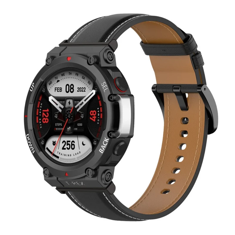 Supersauber Amazfit T-Rex 2 Echtes Leder armband