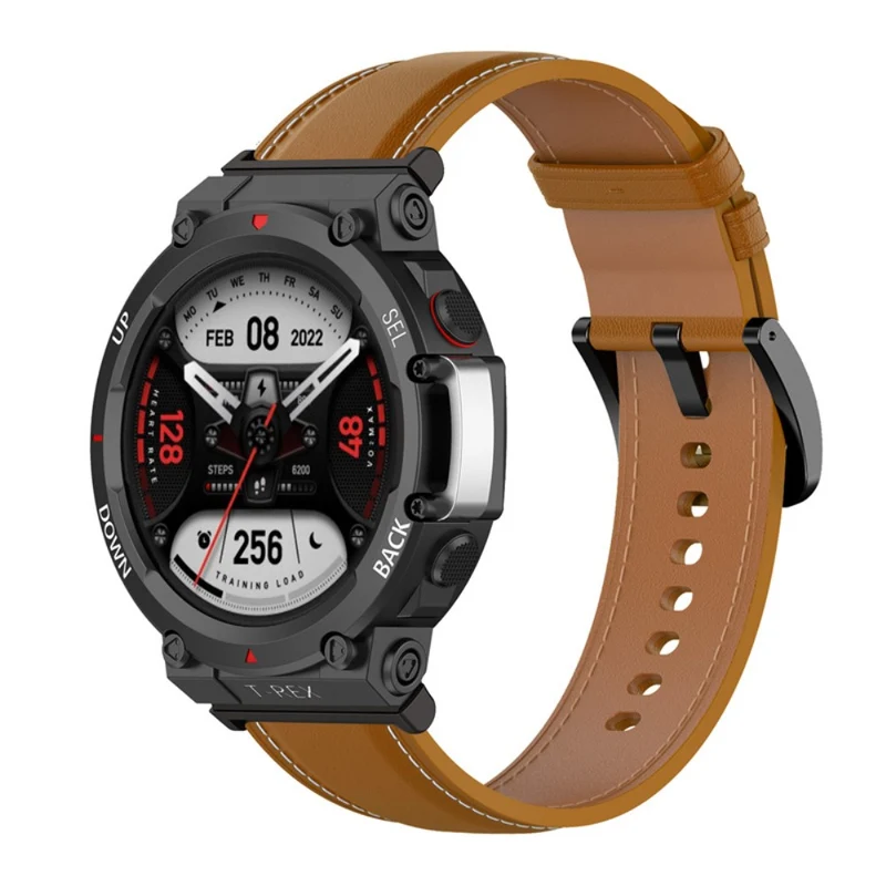 Supersauber Amazfit T-Rex 2 Echtes Leder armband