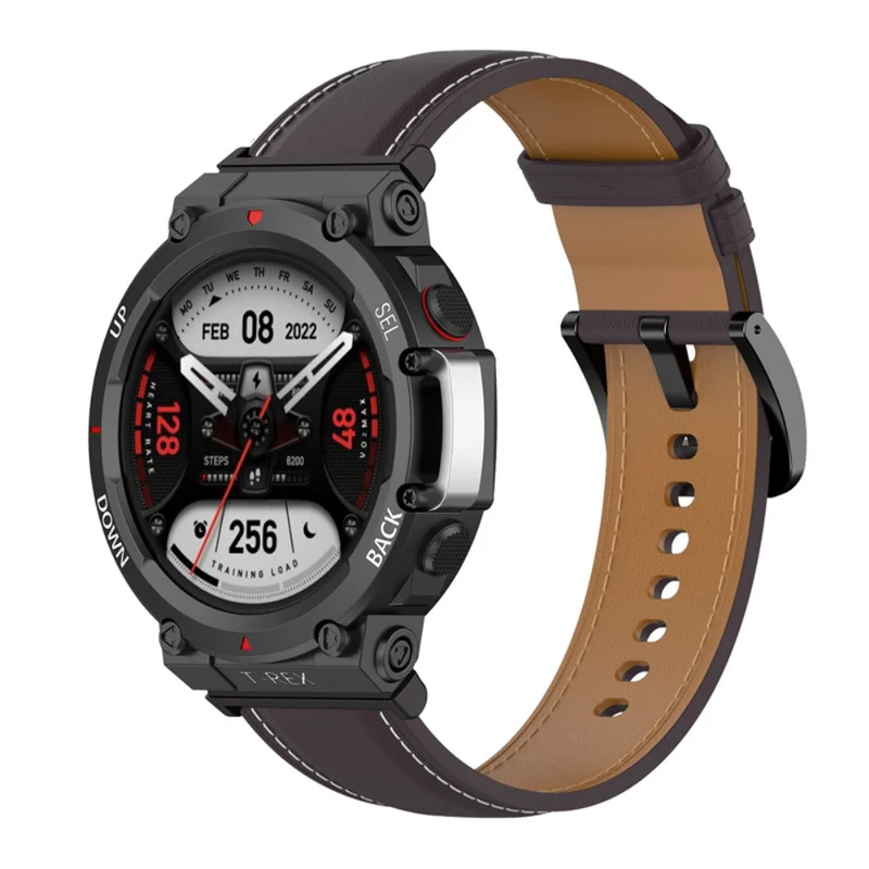 Supersauber Amazfit T-Rex 2 Echtes Leder armband