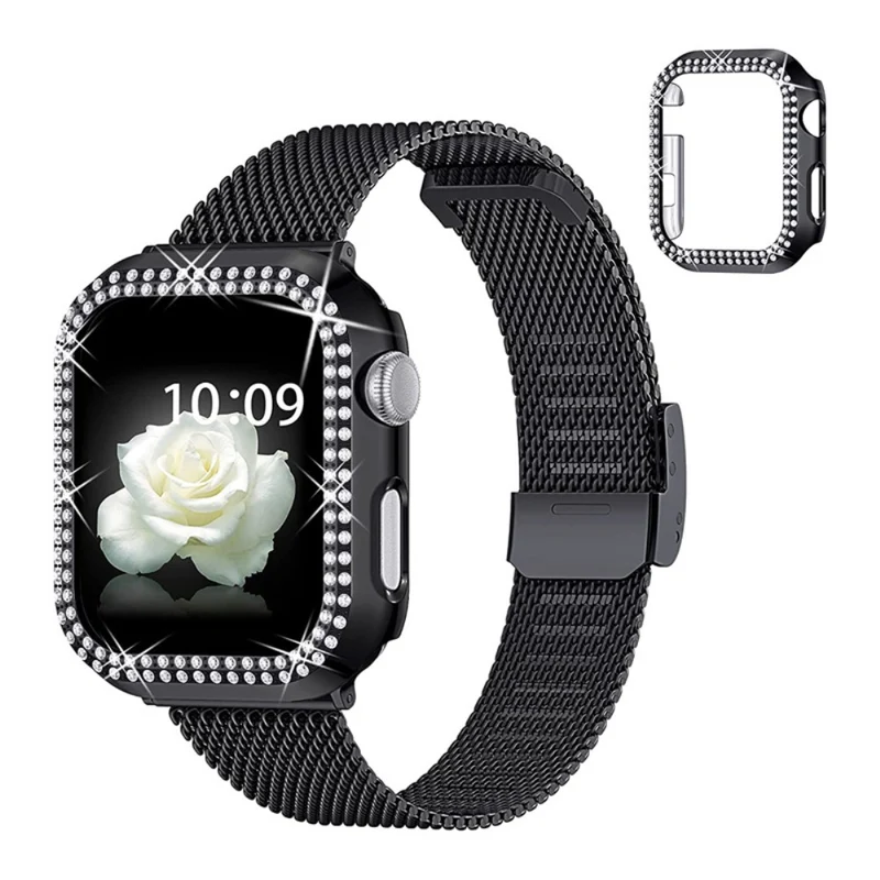 Modisch Universell Apple Metall, Plastik und Strass armband