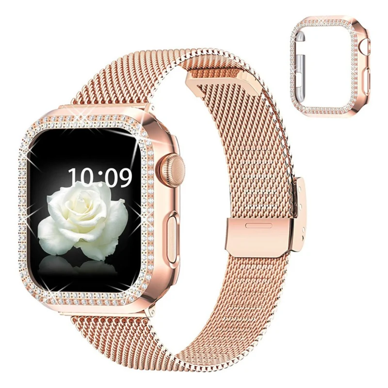 Modisch Universell Apple Metall, Plastik und Strass armband