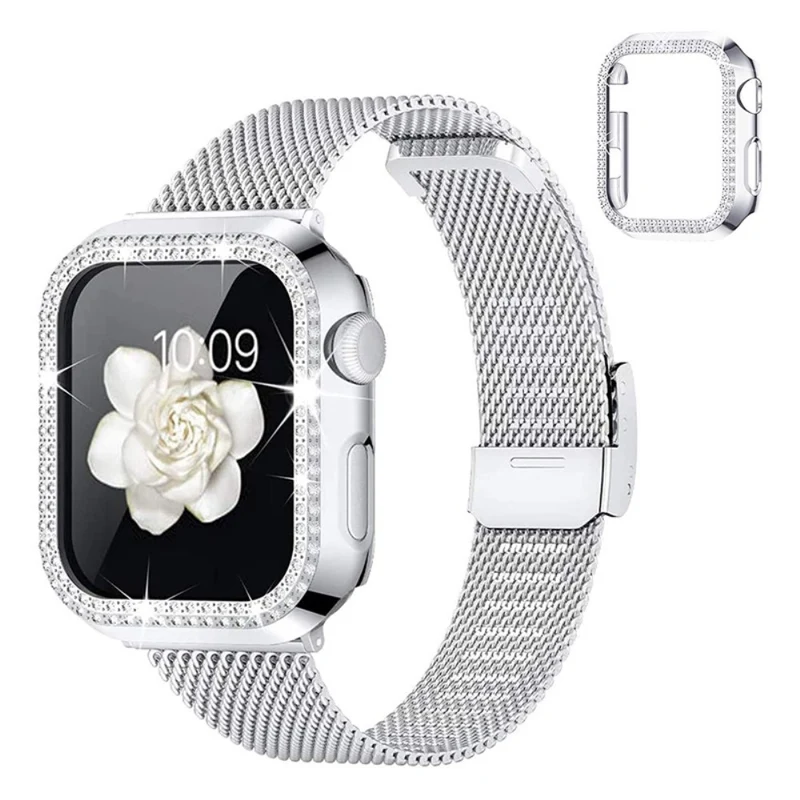 Modisch Universell Apple Metall, Plastik und Strass armband