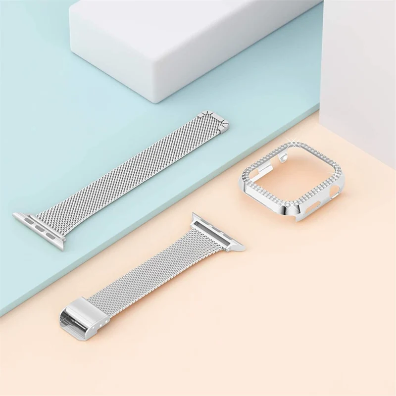 Modisch Universell Apple Metall, Plastik und Strass armband