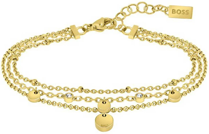 Boss Jewelry 1580335 - Mehrreihiges Armband IRIS mit Anhängern