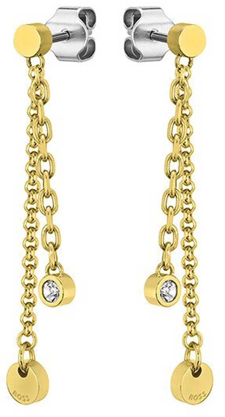 Boss Jewelry 1580333 - Ohrhänger IRIS mit runden Anhängern und Stein