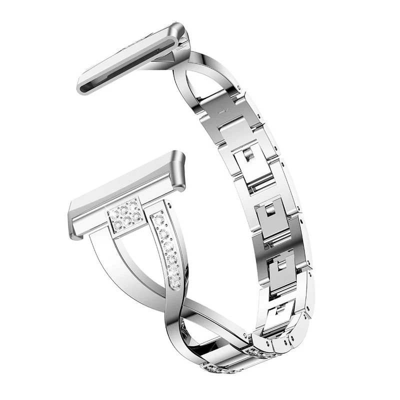 Fitbit Sense 2 / Fitbit Versa 4 Metall und Strass armband